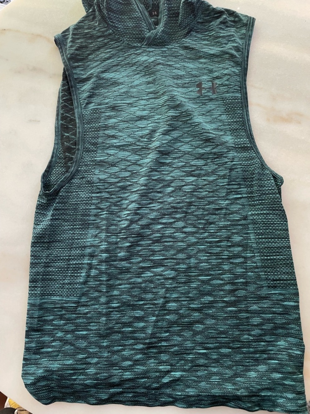 Under Armour Teal and Black Hooded Performance Tank size S